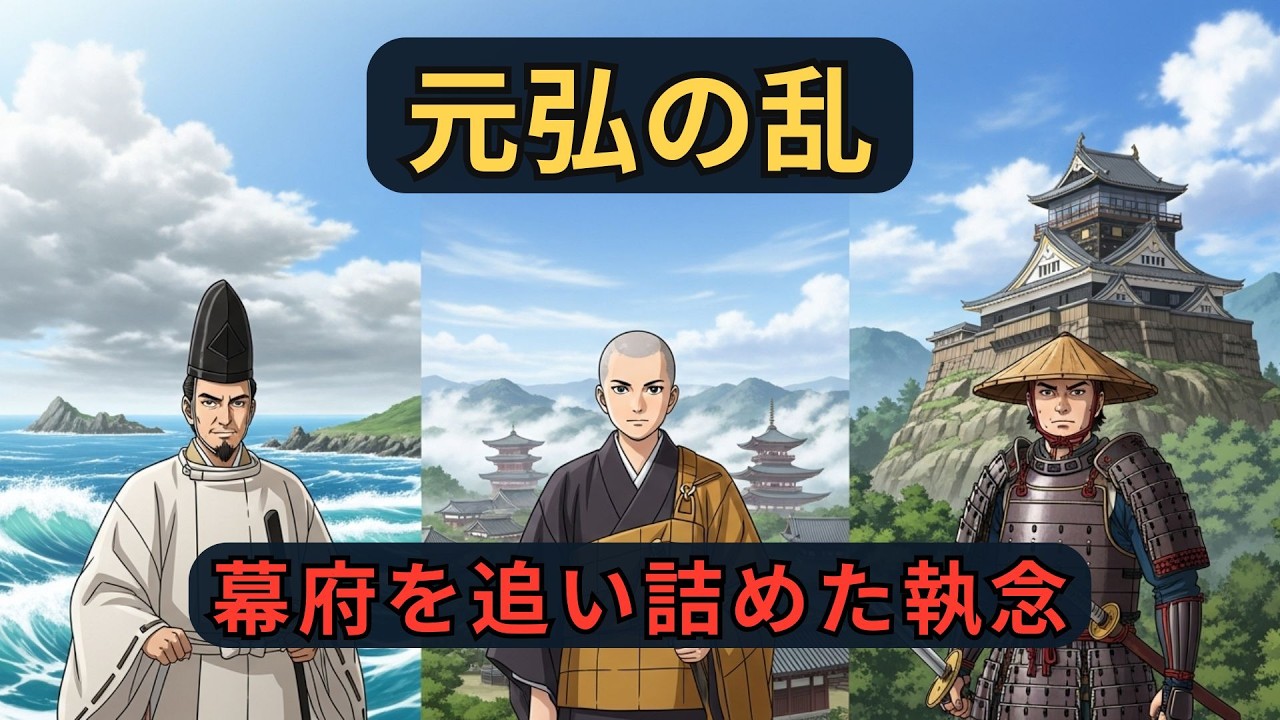 元弘の乱とは？後醍醐天皇の倒幕計画と鎌倉幕府滅亡｜ざっくり解説