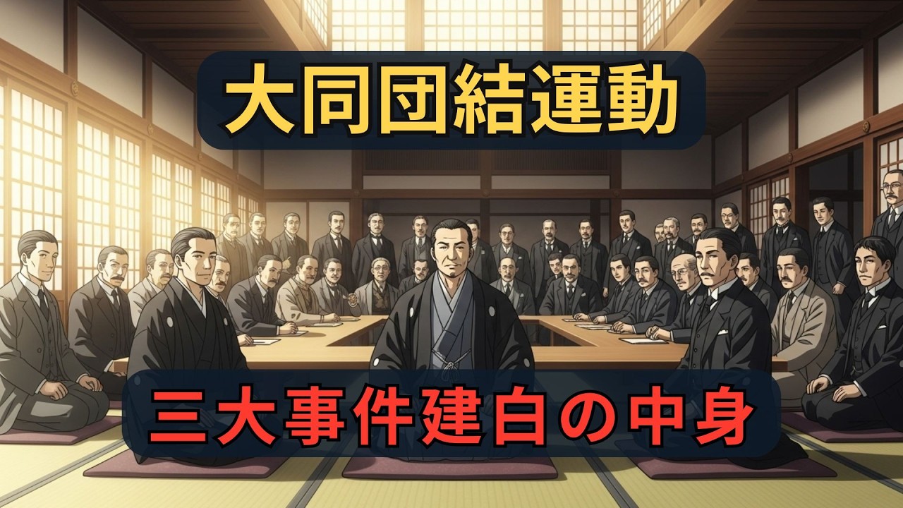 大同団結運動｜条約改正反対で一致した政治勢力の結集｜ざっくり解説